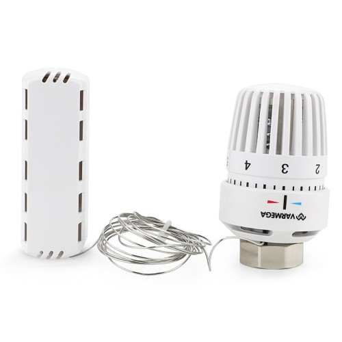 Термостатическая головка с выносным датчиком Varmega М30х1.5, D18х70, цвет белый