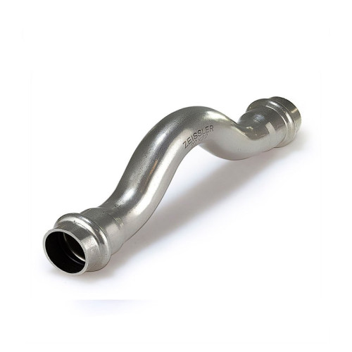 Пресс-обвод двухраструбный из нержавеющей стали Tim 28х28 мм