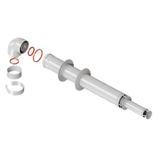 Комплект дымохода Rommer анти-лёд 60/100 длина 1000 мм хомут в комплекте Комплект дымохода Rommer анти-лёд 60/100 длина 1000 мм хомут в комплекте