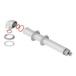 Комплект дымохода Стандарт Rommer 60/100 длина 900мм в комплекте фланец