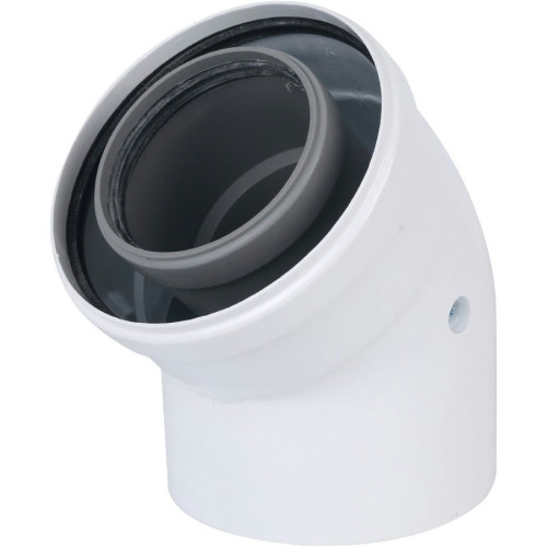 Коаксиальный отвод Baxi полипропиленовый 45 , диам. 110/160 мм, HT арт. KUG71413351-