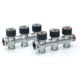 Коллектор для воды РЕХАУ с плавной регулировкой G 3/4 2 отвода G 3/4