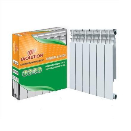 Алюминиевый радиатор Evolution EVA 500 12 секций Алюминиевый радиатор Evolution EVA 500 12 секций
