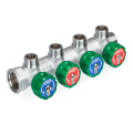 Коллектор FAR 3/4"X1/2" на 4 выхода плоское уплотнение