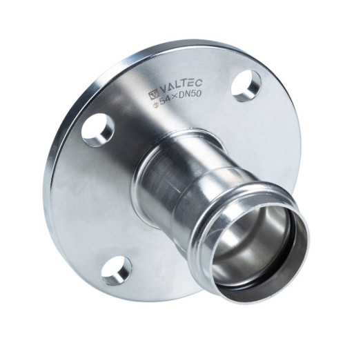 Пресс-соединитель 90° Valtec 42мм DN40 с переходом на фланец из нержавейки арт.VTi.980.I.042040 Пресс-соединитель 90° Valtec 42мм DN40 с переходом на фланец из нержавейки арт.VTi.980.I.042040
