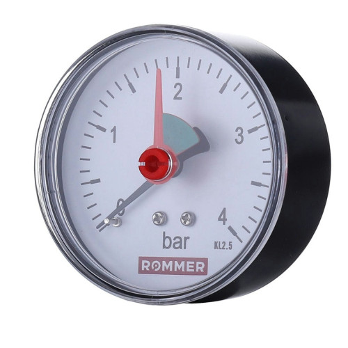 Манометр аксиальный Rommer 63 мм 1/4" 0-4 бар
