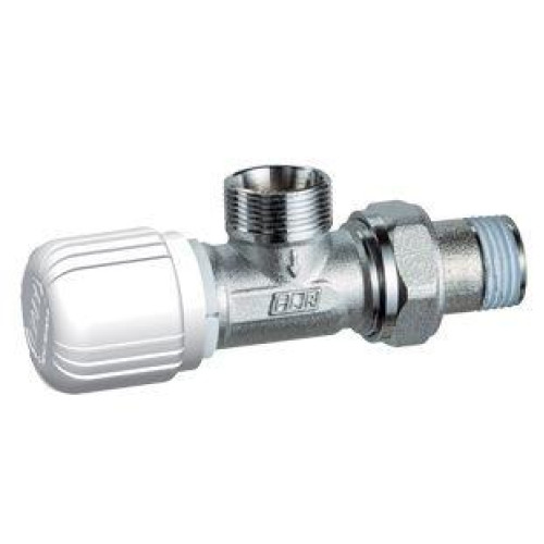 FAR хромированный угловой терморегулирующий вентиль с горизонт. буксой, для прямого соед. НР M24x19 1/2" FAR хромированный угловой терморегулирующий вентиль с горизонт. буксой, для прямого соед. НР M24x19 1/2"