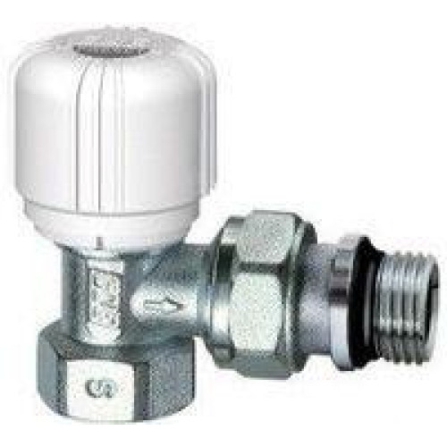 FAR Термостатический вентиль с предварительной настройкой угловой для стальных труб 1/2"