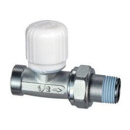 FAR хромированный прямой терморегулирующий вентиль НР M24x19 1/2" с уплотнением EPDM