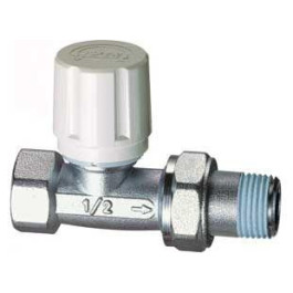 FAR хромированный прямой терморегулирующий вентиль ВР 1" с уплотнением EPDM