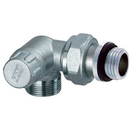 FAR запорный трехосевой хром. вентиль (НР) ЛВ M24x19 1/2" с уплотнением EPDM