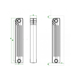 Биметалический радиатор Fondital ALUSTAL 500 10 секций