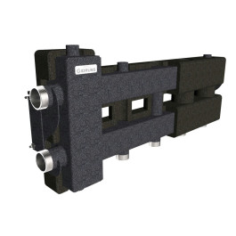 Коллектор Gidruss BM-80-3D EPP до 80 кВт 1 1/4"-1" 2 контура EPP термоизоляция