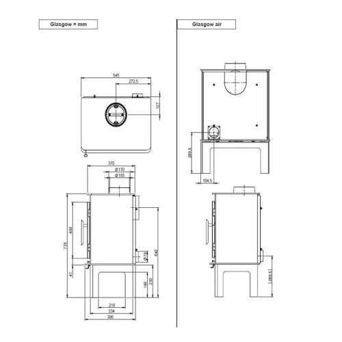 Печь-камин Nordpeis Glasgow 5 кВт Печь-камин Nordpeis Glasgow 5 кВт