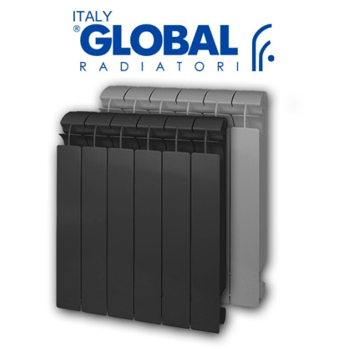 Биметаллический радиатор Global Style Plus Grigio Scuro 500/ 12 секции черный Биметаллический радиатор Global Style Plus Grigio Scuro 500/ 12 секции черный