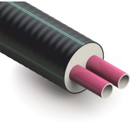 Труба теплотрасса Изопрофлекс Тандем (2 трубы) 25+25/90 Р 0,6 МПа