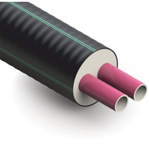 Труба теплотрасса Изопрофлекс Тандем (2 трубы) 50+50/160 Р 0,6 МПа