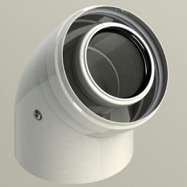 Угол 45° Groppalli конденсационный 100/150 мм раструб-хомут