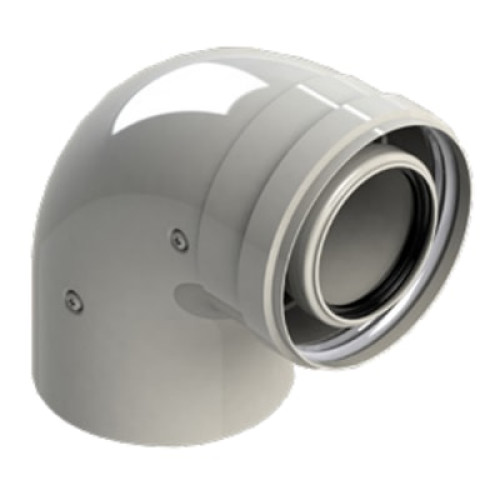 Угол 90° Groppalli конденсационный 100/150 мм раструб-хомут Угол 90° Groppalli конденсационный 100/150 мм раструб-хомут