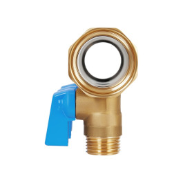 Коллектор Hoobs 1"х 3х1/2"E с шаровыми кранами, латунь, синяя ручка HB-6200R6H1004B3A