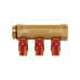 Коллектор Hoobs 1"х 3х1/2"E с шаровыми кранами, латунь, красная ручка HB-6200R6H1004R3A Коллектор Hoobs 1"х 3х1/2"E с шаровыми кранами, латунь, красная ручка HB-6200R6H1004R3A