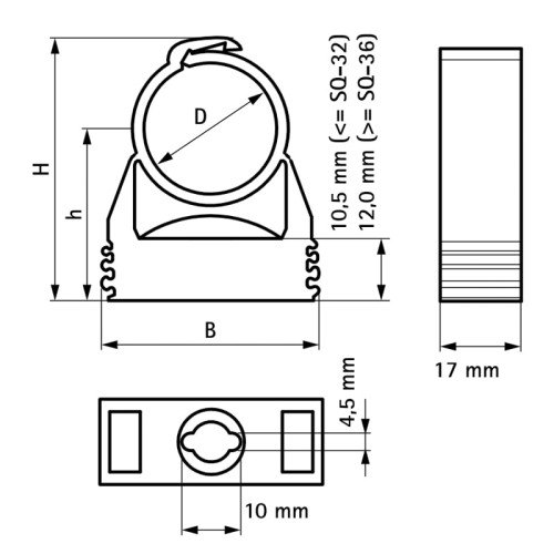 Хомут с защёлкой Walraven Bis Starquick для труб 20-23мм.медь (арт.0855822)