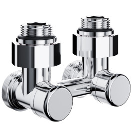 Узел нижнего подключения термостатический угловой Royal Thermo Design 1/2"х3/4" (Хром)
