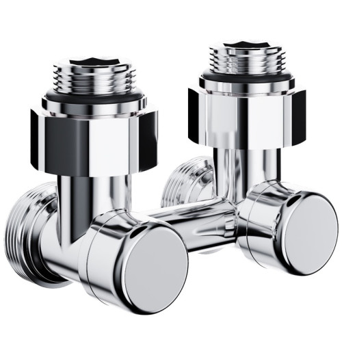 Узел нижнего подключения термостатический угловой Royal Thermo Design 1/2"х3/4" (Хром)