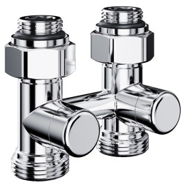 Узел нижнего подключения термостатический прямой Royal Thermo Design 1/2"х3/4" (Хром)