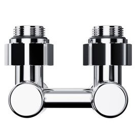 Узел нижнего подключения термостатический угловой Royal Thermo Design 1/2"х3/4" (Хром)