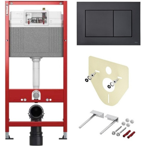 Инсталляция Tece Base для унитаза с черной матовой клавишей Инсталляция Tece Base для унитаза с черной матовой клавишей