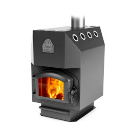 Отопительная печь ТМФ Профессор Бутаков Доцент с чугунной дверцей и стеклом