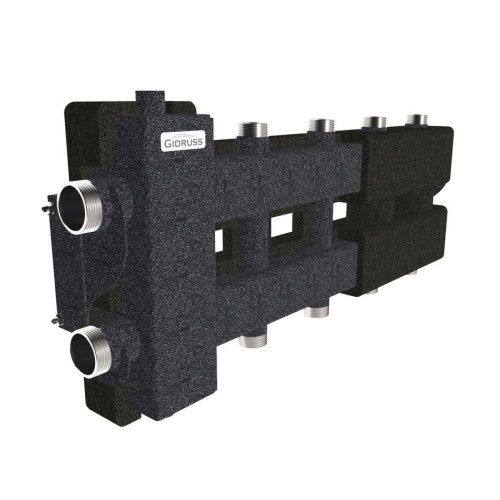 Коллектор Gidruss BM-80-5DU EPP до 80 кВт 1 1/4"-1" 4 контура EPP термоизоляция Коллектор Gidruss BM-80-5DU EPP до 80 кВт 1 1/4"-1" 4 контура EPP термоизоляция