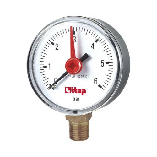 Манометр Itap 482R 1/4 боковое подключение 0-6 бар
