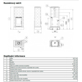Печь-камин ABX Kaledonie KPI с ТО 6.9 кВт коричневый