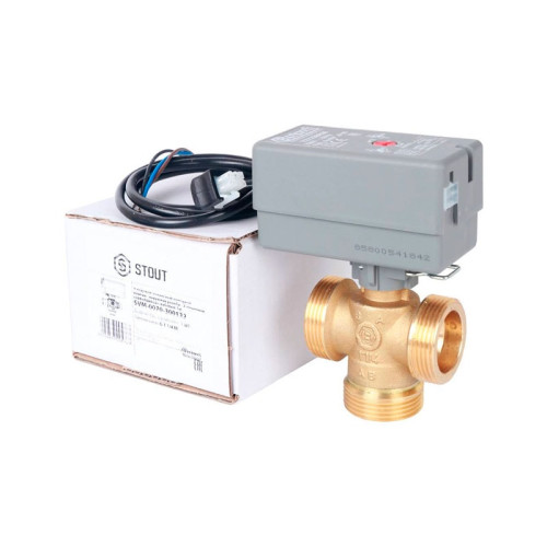 Клапан 3х-ходовой с сервоприводом 230В Stout SVM-0070-300132 НР 1 1/4" Клапан 3х-ходовой с сервоприводом 230В Stout SVM-0070-300132 НР 1 1/4"