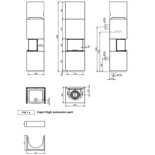 Печь-камин Nordpeis Capri высокая с топкой Q-24UL IR Печь-камин Nordpeis Capri высокая с топкой Q-24UL IR