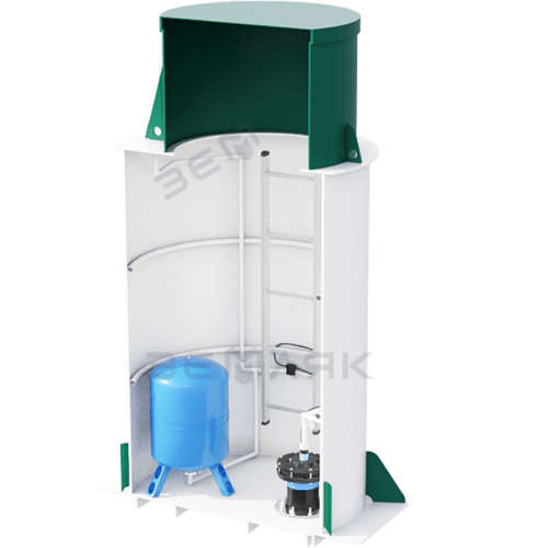 Пластиковый кессон ЗЕМЛЯК Long 1500х2600 (муфта 159 мм)