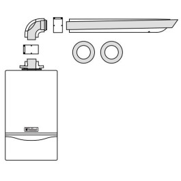 Комплект дымохода для конденсационного котла Vaillant DN Ø60/100 - 1 м арт. 0020219516
