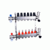 Коллектор Tim с расходомерами 11 выходов нерж.с кранами (арт.KAS5011)