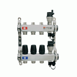 Коллектор Tim без расходомеров 2 выхода нерж.(арт.KBS5002)