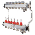 Коллектор нержавеющий Royal Thermo с расходомерами 10 выходов 1"-3/4"