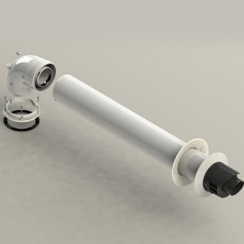 Комплект дымохода Groppalli коаксильный 60/100 мм горизонтальный Комплект дымохода Groppalli коаксильный 60/100 мм горизонтальный