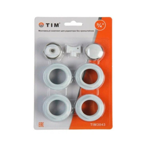 Набор пробок для подключения радиатора TIM 3/4" (7 предметов) без кронштейнов