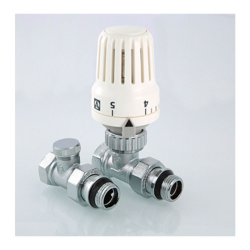 Комплект терморегулирующий прямой для радиатора Valtec 1/2" арт.VT.046.N.04