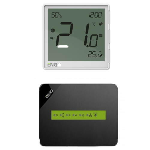 Беспроводной терморегулятор ENGO белый с аккумулятором для внутрипольных конвекторов Беспроводной терморегулятор ENGO белый с аккумулятором для внутрипольных конвекторов