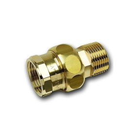 Сгон бронзовый Sanha Purafit 1 1/2" с ВР/НР резьбой, 3341 арт.13341112 с плоским уплотнением