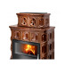 Печь-камин ABX Karelie P OX белый цоколь коричневый