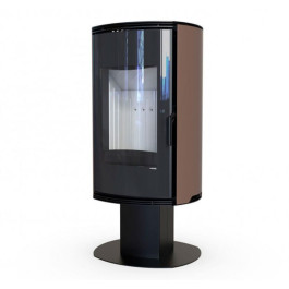 Печь-камин Defro Home Orbis TOP 9 кВт коричневая сталь