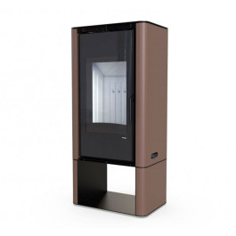 Печь-камин Defro Home Solum Log 9 кВт коричневая сталь